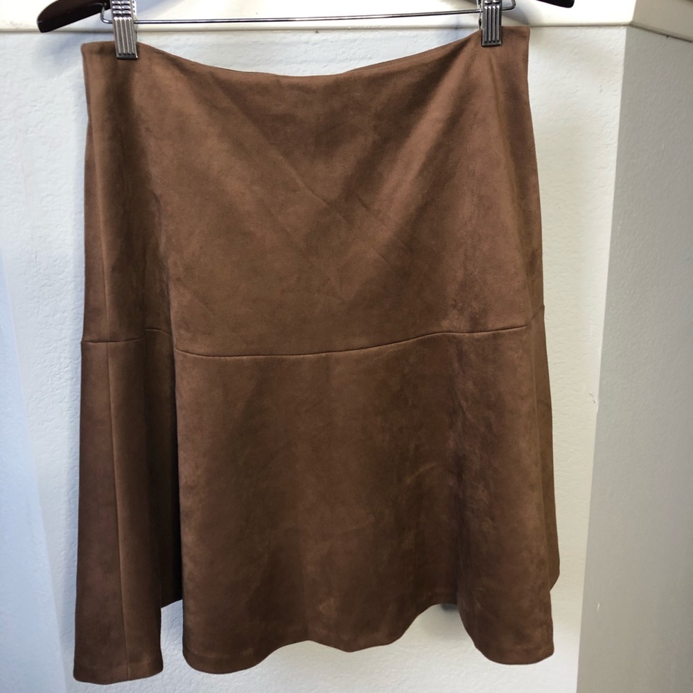 Tommy Hilfiger suede brown skirt